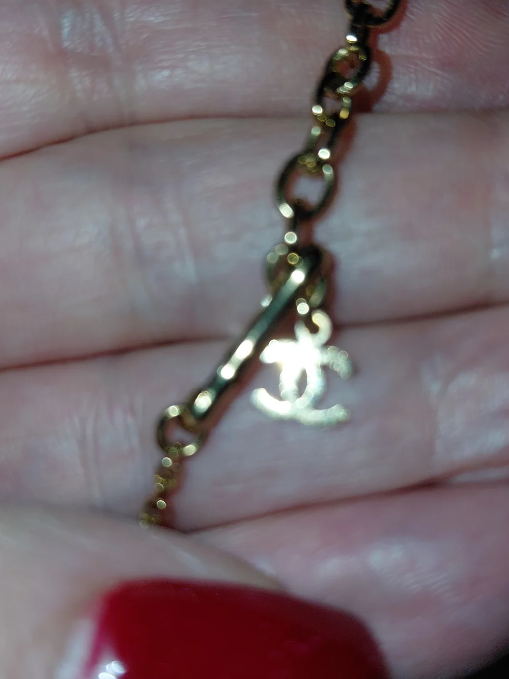 Vtg Chanel 2002 Resin CC Ball Pendant Necklace 